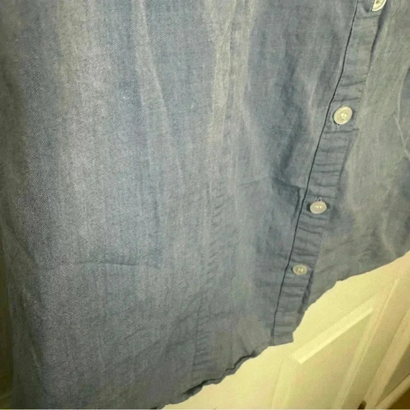 H&M Tunic Shirt Collared Blue Size 8 - Picture 2 of 16